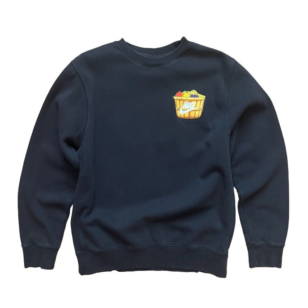 Nike Balanced Diet Food Pyramid Graphic Crewneck Sweatshirt Black Size S Black